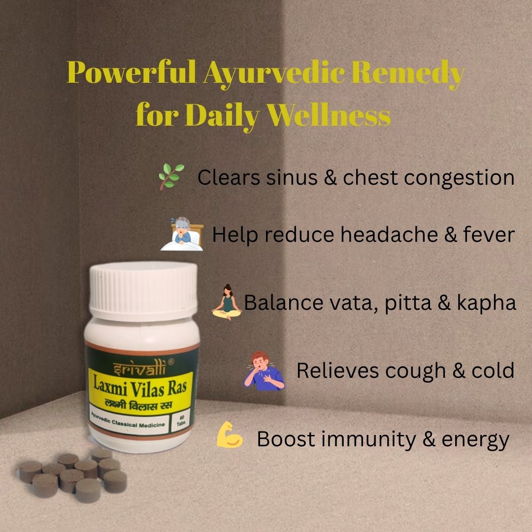 Lakshmi Vilas Ras | Ayurvedic Remedy for Fever, Cold, Cough & Respiratory Wellness | Boosts Immunity & Digestion