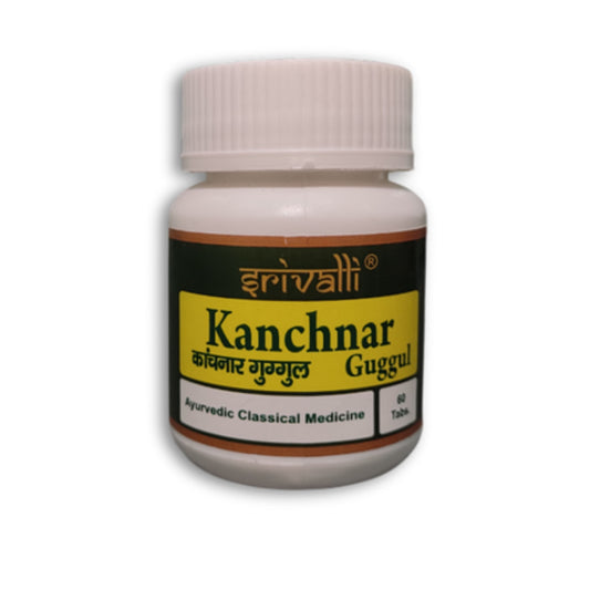 Srivalli Kanchanar Guggulu 60 Tablets | Ayurvedic Thyroid Support & Hormonal Balance | Natural Remedy for PCOS, Goitre, Detox & Weight Management