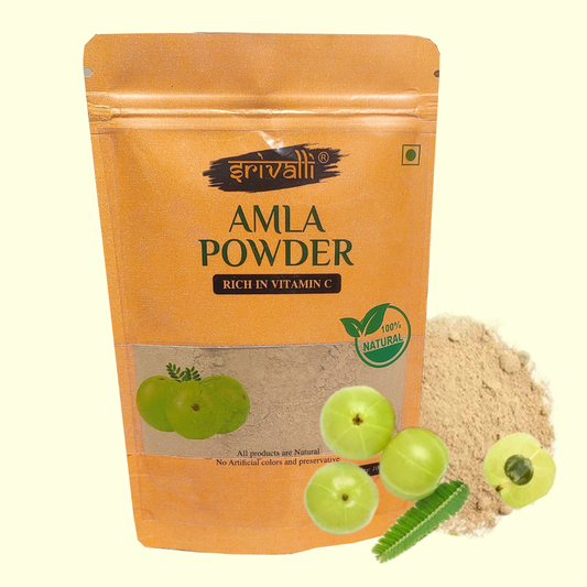 Srivalli Amla Powder 100g | 100% Natural Gooseberry | Rich in Vitamin C | For Hair Growth, Skin Brightening & Immunity | Herbal Ayurvedic Powder